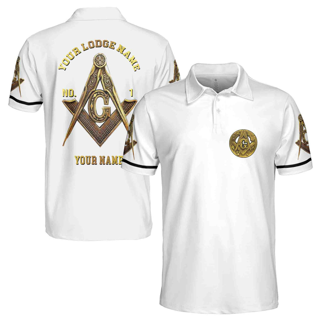 Custom Name MenÃ¢â‚¬â„¢s Freemasonry 3D Polo Shirt Size S-5XL