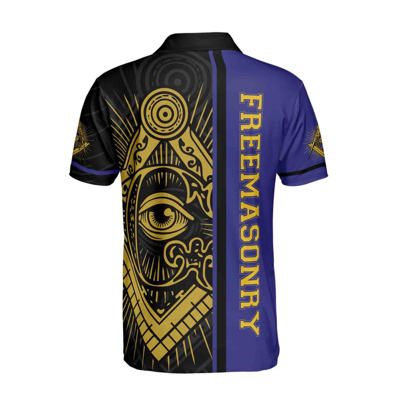 Customize Name Lodge Name Masonic Freemasonry Emblem Men's Polo Shirt S-5XL - FUKAMASONIC