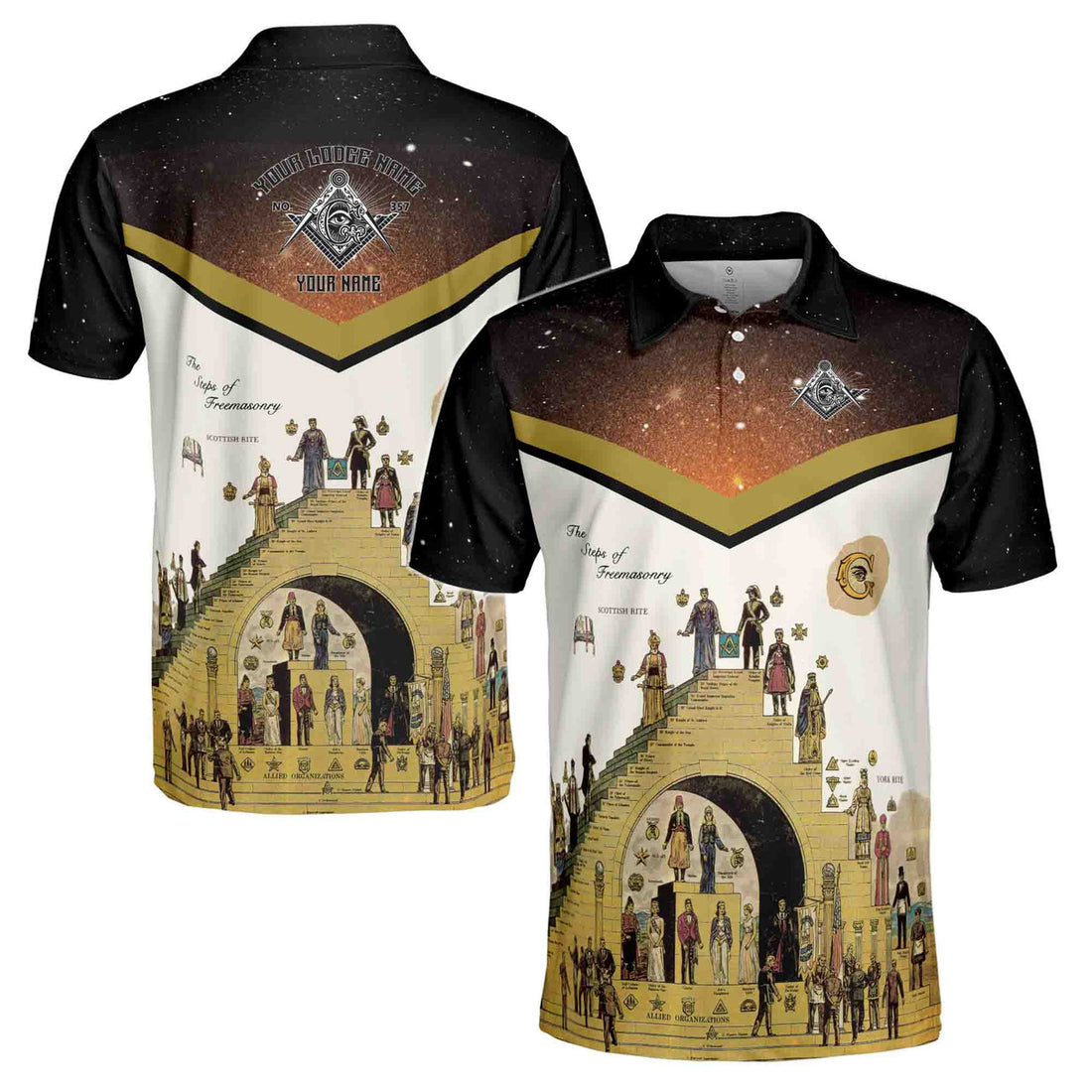 Freemasonry The Structure Of Freemasonry Men's Polo Shirt S-5XL - FUKAMASONIC