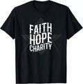 Masonic Faith Hope Charity Square And Compass Freemason T-Shirt