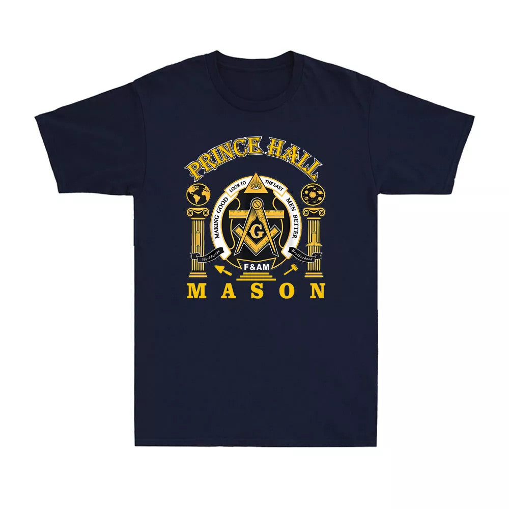 Masonic Prince Hall Masons Greats Mason Presidents Day Novelty Men's T-Shirt - FUKAMASONIC