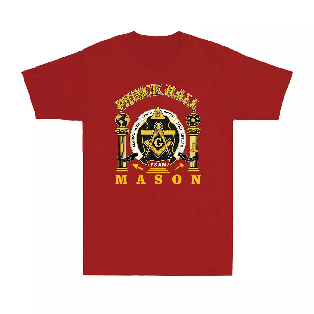 Masonic Prince Hall Masons Greats Mason Presidents Day Novelty Men's T-Shirt - FUKAMASONIC