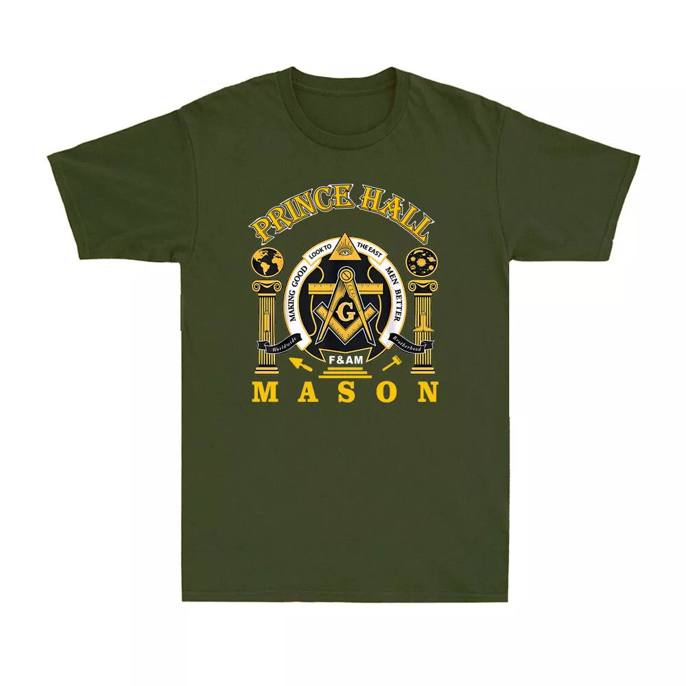 Masonic Prince Hall Masons Greats Mason Presidents Day Novelty Men's T-Shirt - FUKAMASONIC