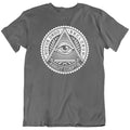 Freemason Symbol Illuminati Eye Pyramid Novus Ordo Seclorum T-Shirt Tee Gift New
