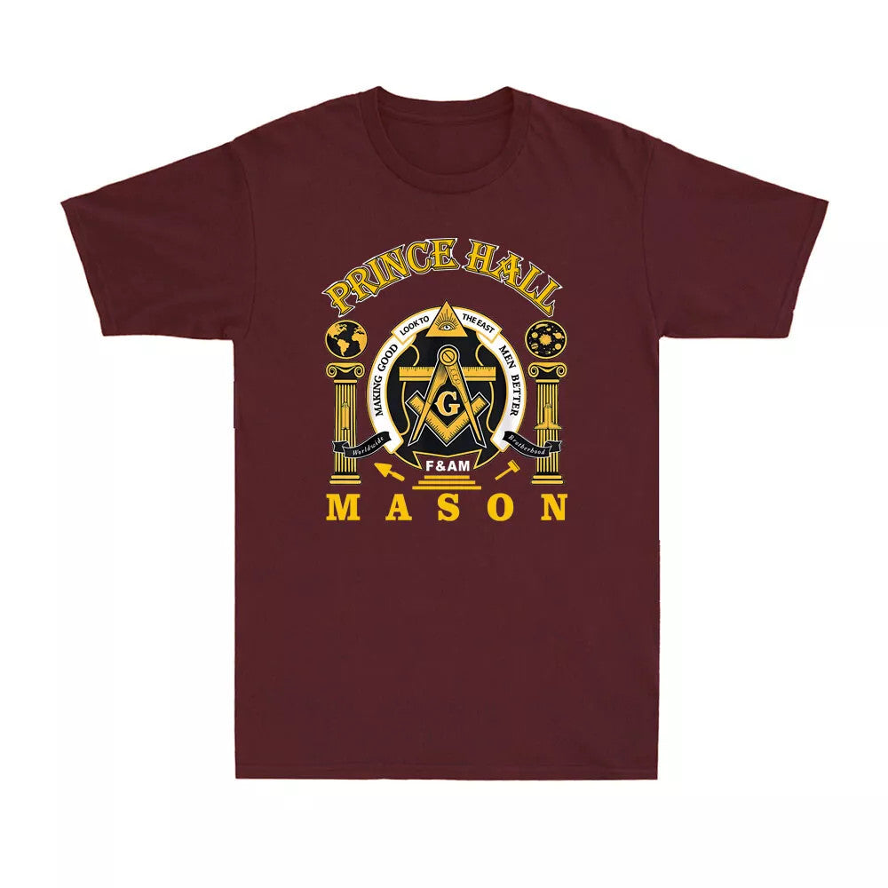 Masonic Prince Hall Masons Greats Mason Presidents Day Novelty Men's T-Shirt - FUKAMASONIC