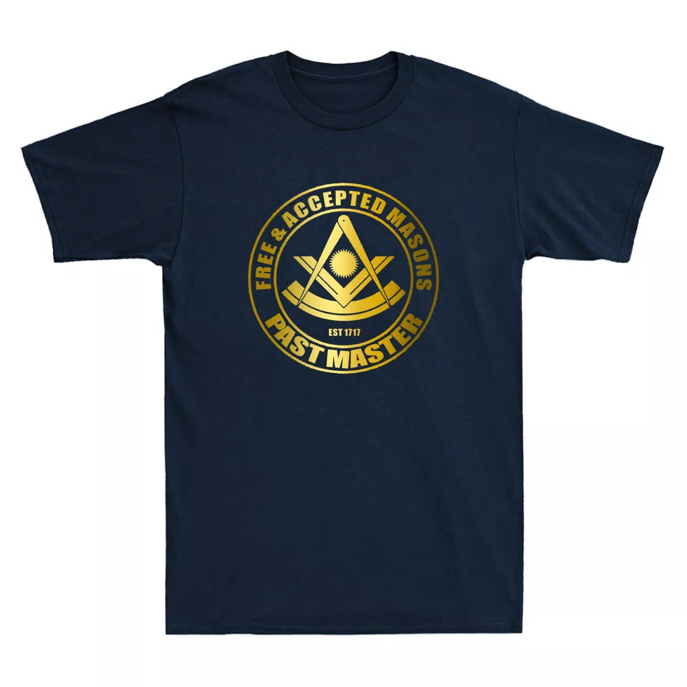 Masonic Past Master Jewel F & AM Square &Compass Freemason Novelty Men's T-Shirt - FUKAMASONIC