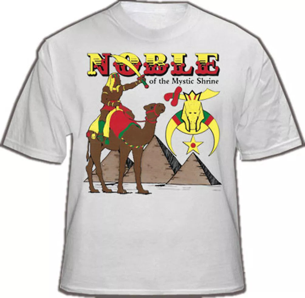 Masonic Shriners T-Shirt For Freemasons - Noble Rider Sword on Camels