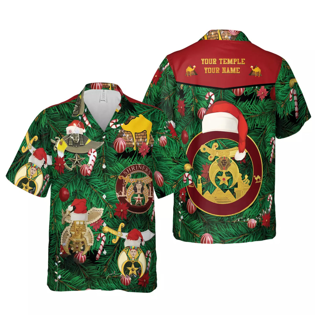 Custom Nobles Merry Christmas 3D All Over Print Hawaiian Shirt Size S-5XL - FUKAMASONIC
