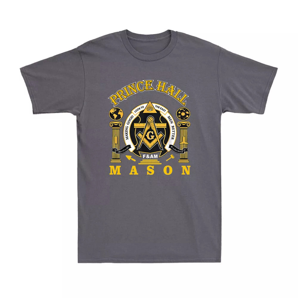 Masonic Prince Hall Masons Greats Mason Presidents Day Novelty Men's T-Shirt - FUKAMASONIC