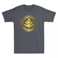 Masonic Past Master Jewel F & AM Square &Compass Freemason Novelty Men's T-Shirt - FUKAMASONIC