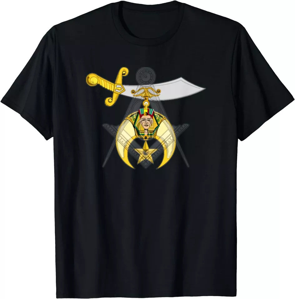 Mason Square and Compass Masonic Shriner Overlay Lodge T-Shirt