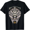 Freemason Son Of Light Wings Skull Masonic Symbol T-Shirt